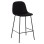 BAR STOOL VINCENT FK9298.24 MEDIUM HEIGHT-BLACK FABRIC-METAL LEGS 43x50x92.5Hcm.
