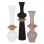 SET 3PCS DECORATIVE FLOOR VASES NEBULA FK21139.01 FIBER CEMENT--ΤΕΑΚ WOOD