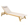 ALUMINUM SUNBED WITH HEADREST RABIA FK5982.05 IN HEAT TRANSFER COLOR & BEIGE 188x60x30Hcm.