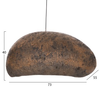 CEILING PENDANT LAMP STONE-LOOK STONER (L) FK4419.03 BROWN/GREY--73x55x40Hcm. CEILING PENDANT LAMP STONE-LOOK STONER (L) FK4419.03 BROWN/GREY--73x55x40Hcm.