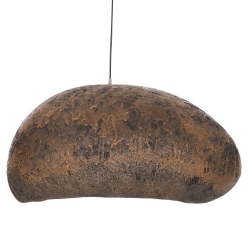 CEILING PENDANT LAMP STONE-LOOK STONER (L) FK4419.03 BROWN/GREY--73x55x40Hcm.