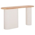 CONSOLE SANTORINI FK18338 FIR WOOD TABLETOP-MDF BASE IN OFF-WHITE 150x35x82Hcm.