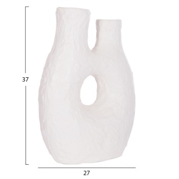 SET 2PCS TABLE DECORATIVE VASES NAMENTIS FK21143.01 TERRACOTTA IN WHITE/MAROON RED SET 2PCS TABLE DECORATIVE VASES NAMENTIS FK21143.01 TERRACOTTA IN WHITE/MAROON RED