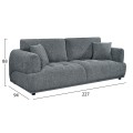 SOFA 3-SEATER STRUCTO FK3329.01 GREY FABRIC 227x94x88Hcm. SOFA 3-SEATER STRUCTO FK3329.01 GREY FABRIC 227x94x88Hcm.