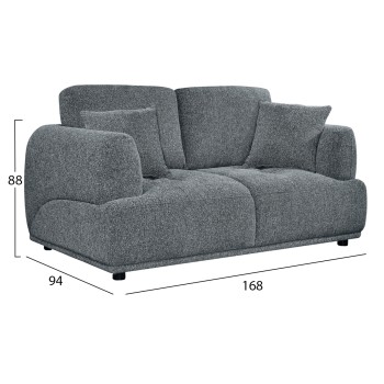 SOFA 2-SEATER STRUCTO FK3330.01 GREY FABRIC 168x94x88Hcm. SOFA 2-SEATER STRUCTO FK3330.01 GREY FABRIC 168x94x88Hcm.