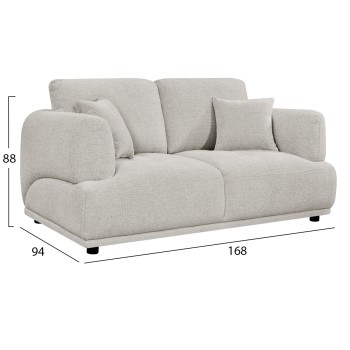 SOFA 2-SEATER STRUCTO FK3330.02 LIGHT BEIGE FABRIC 168x94x88Hcm. SOFA 2-SEATER STRUCTO FK3330.02 LIGHT BEIGE FABRIC 168x94x88Hcm.