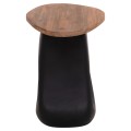 SIDE TABLE AIDA FK4692.01 FIBER CEMENT IN BLACK--TEAK WOOD TOP 47x60x59Hcm.