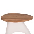 SIDE TABLE AIDA FK4692.02 FIBER CEMENT IN WHITE--TEAK WOOD TOP 47x60x59Hcm. SIDE TABLE AIDA FK4692.02 FIBER CEMENT IN WHITE--TEAK WOOD TOP 47x60x59Hcm.