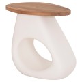 SIDE TABLE AIDA FK4692.02 FIBER CEMENT IN WHITE--TEAK WOOD TOP 47x60x59Hcm. SIDE TABLE AIDA FK4692.02 FIBER CEMENT IN WHITE--TEAK WOOD TOP 47x60x59Hcm.