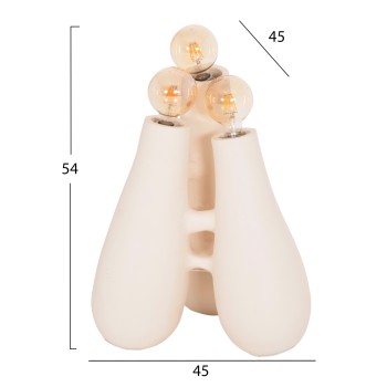 FLOOR LAMP TRILUX FK4700.02 TERRACOTTA IN OFF WHITE--[Ε27x3]-45x45x50Hcm.