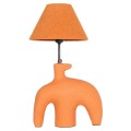 TABLE LAMP BOFEL FK4697 TERRACOTTA IN ORANGE--TEDDY FABRIC CAP 30x8x52Hcm. TABLE LAMP BOFEL FK4697 TERRACOTTA IN ORANGE--TEDDY FABRIC CAP 30x8x52Hcm.