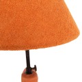 TABLE LAMP BOFEL FK4697 TERRACOTTA IN ORANGE--TEDDY FABRIC CAP 30x8x52Hcm. TABLE LAMP BOFEL FK4697 TERRACOTTA IN ORANGE--TEDDY FABRIC CAP 30x8x52Hcm.