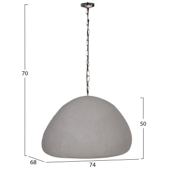 CEILING PENDANT LAMP JAYLEN FK4703.03XL FIBER CEMENT IN GREY 74x68x50-70Hcm. CEILING PENDANT LAMP JAYLEN FK4703.03XL FIBER CEMENT IN GREY 74x68x50-70Hcm.