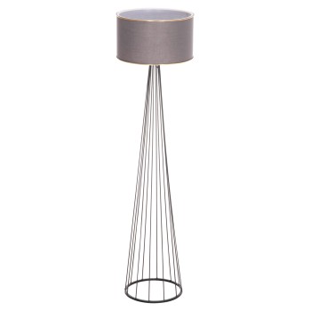 FLOOR STANDING LAMP HUE FK7581.11 METAL PILLAR AND CAP IN GREY Φ38x144Hcm.