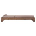 BEACH LOUNGER KORINOS FK10774.72 PINE WOOD IN WALNUT--OLEFIN CUSHION IN BEIGE 79x204x77Hcm. BEACH LOUNGER KORINOS FK10774.72 PINE WOOD IN WALNUT--OLEFIN CUSHION IN BEIGE 79x204x77Hcm.