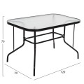 OUTDOOR DINING SET 5PCS ADAM FK10727.03 METAL CHAIRS & TABLE 120x70cm BLACK
