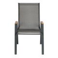 OUTDOOR ARMCHAIR LEONE FK6429.01 GREY METAL FRAME-GREY TEXTILENE 55x74x90Hcm. OUTDOOR ARMCHAIR LEONE FK6429.01 GREY METAL FRAME-GREY TEXTILENE 55x74x90Hcm.