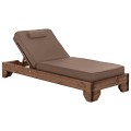 BEACH LOUNGER KORINOS FK10773.04T PINE WOOD IN WALNUT--CUSHION IN MOCHA 79x204x80Hcm. BEACH LOUNGER KORINOS FK10773.04T PINE WOOD IN WALNUT--CUSHION IN MOCHA 79x204x80Hcm.