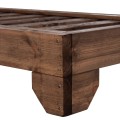 BEACH LOUNGER KORINOS FK10773.30T PINE WOOD IN WALNUT--CUSHION IN GREY 79x204x80Hcm. BEACH LOUNGER KORINOS FK10773.30T PINE WOOD IN WALNUT--CUSHION IN GREY 79x204x80Hcm.