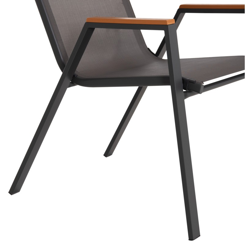OUTDOOR DINING SET 5PCS BECK FK10729.01 METAL CHAIRS & TABLE 140x80cm GREY OUTDOOR DINING SET 5PCS BECK FK10729.01 METAL CHAIRS & TABLE 140x80cm GREY