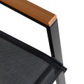 OUTDOOR DINING SET 3PCS FIGO FK10730.03-- 2 METAL CHAIRS & SQUARE TABLE 60x60cm BLACK