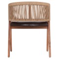 DINING CHAIR BRANN FK18238.11 TEAK WOOD-ROPE-BROWN PU 60x67x76Hcm. DINING CHAIR BRANN FK18238.11 TEAK WOOD-ROPE-BROWN PU 60x67x76Hcm.
