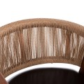 DINING CHAIR BRANN FK18238.11 TEAK WOOD-ROPE-BROWN PU 60x67x76Hcm. DINING CHAIR BRANN FK18238.11 TEAK WOOD-ROPE-BROWN PU 60x67x76Hcm.
