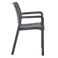 ARMCHAIR OUTDOOR FLAN FK6369.10 POLYPROPYLENE IN GREY 57x56x82.5Hcm. ARMCHAIR OUTDOOR FLAN FK6369.10 POLYPROPYLENE IN GREY 57x56x82.5Hcm.