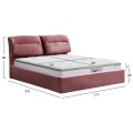DOUBLE BED & MATTRESS KENDRA FK10830.02 DUSTY PINK VELVET WITH STORAGE SPACE--FOR 160x200cm DOUBLE BED & MATTRESS KENDRA FK10830.02 DUSTY PINK VELVET WITH STORAGE SPACE--FOR 160x200cm
