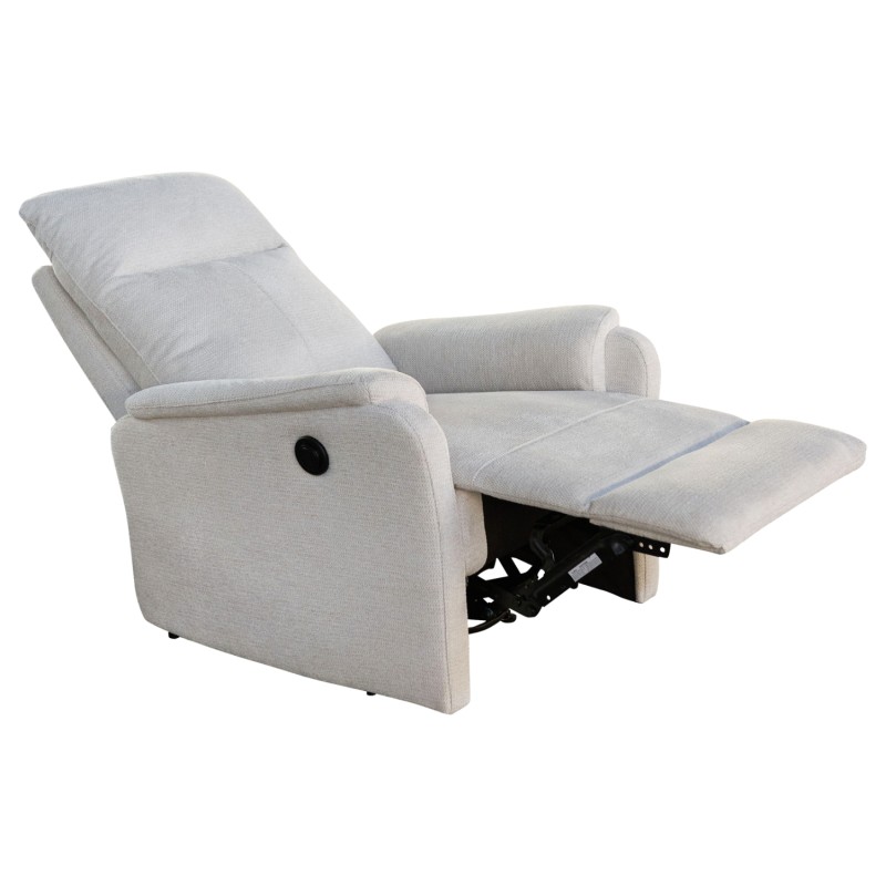 SET SOFA-RELAX ARMCHAIR SYNTHIA FK10735.01 BEIGE FABRIC--ELECTRIC RECLINE [L]