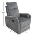 SET SOFA-RELAX ARMCHAIR SYNTHIA FK10735.03 GREY FABRIC--ELECTRIC RECLINE [L]
