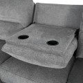 SET SOFA-RELAX ARMCHAIR SYNTHIA FK10735.03 GREY FABRIC--ELECTRIC RECLINE [L]