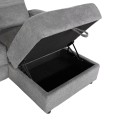 SET SOFA-RELAX ARMCHAIR SYNTHIA FK10736.03 GREY FABRIC--ELECTRIC RECLINE [R]