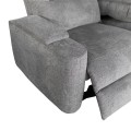 SET SOFA-RELAX ARMCHAIR SYNTHIA FK10736.03 GREY FABRIC--ELECTRIC RECLINE [R]