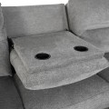 SET SOFA-RELAX ARMCHAIR SYNTHIA FK10736.03 GREY FABRIC--ELECTRIC RECLINE [R]