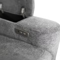 SET SOFA-RELAX ARMCHAIR SYNTHIA FK10736.03 GREY FABRIC--ELECTRIC RECLINE [R]