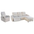 SET SOFA-RELAX ARMCHAIR SYNTHIA FK10736.01 BEIGE FABRIC--ELECTRIC RECLINE [R]