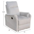 SET SOFA-RELAX ARMCHAIR SYNTHIA FK10736.01 BEIGE FABRIC--ELECTRIC RECLINE [R]