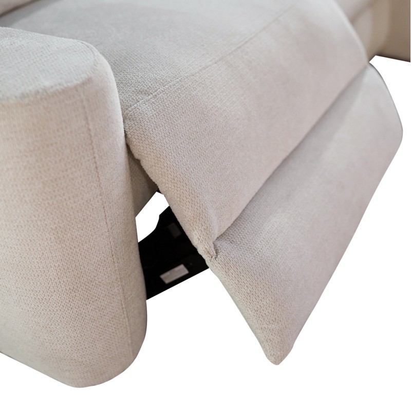 SET SOFA-RELAX ARMCHAIR SYNTHIA FK10736.01 BEIGE FABRIC--ELECTRIC RECLINE [R]