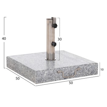 GRANITE UMBRELLA BASE 60KG WITH HANDLE & WHEELS FK6565--TUBE DIAMETER Φ58