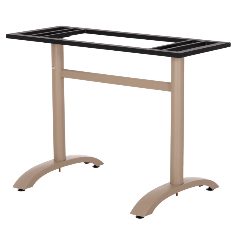 ASE FOR TABLE FK461.25 ALUMINUM DOUBLE IN CAPPUCCINO WITH HEIGHT ADJUSTERS 100Χ60Χ73Hcm. ASE FOR TABLE FK461.25 ALUMINUM DOUBLE IN CAPPUCCINO WITH HEIGHT ADJUSTERS 100Χ60Χ73Hcm.