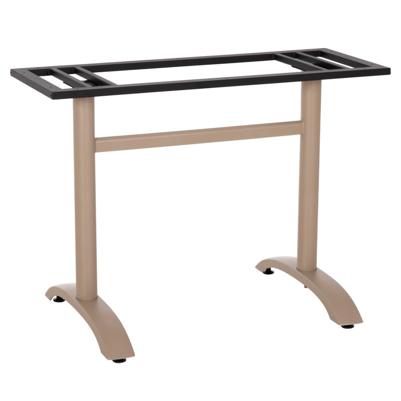 ASE FOR TABLE FK461.25 ALUMINUM DOUBLE IN CAPPUCCINO WITH HEIGHT ADJUSTERS 100Χ60Χ73Hcm. ASE FOR TABLE FK461.25 ALUMINUM DOUBLE IN CAPPUCCINO WITH HEIGHT ADJUSTERS 100Χ60Χ73Hcm.