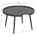 OUTDOOR ROUND COFFEE TABLE TEROC FK6434.01 ALUMINUM IN GREY Φ70x44Hcm OUTDOOR ROUND COFFEE TABLE TEROC FK6434.01 ALUMINUM IN GREY Φ70x44Hcm