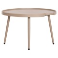 OUTDOOR ROUND COFFEE TABLE TEROC FK6434.03 ALUMINUM IN CAPPUCCINO Φ70x44Hcm
