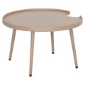 OUTDOOR ROUND COFFEE TABLE TEROC FK6434.03 ALUMINUM IN CAPPUCCINO Φ70x44Hcm