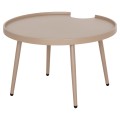 OUTDOOR ROUND COFFEE TABLE TEROC FK6434.03 ALUMINUM IN CAPPUCCINO Φ70x44Hcm