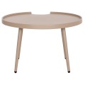 OUTDOOR ROUND COFFEE TABLE TEROC FK6434.03 ALUMINUM IN CAPPUCCINO Φ70x44Hcm