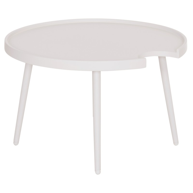 OUTDOOR ROUND COFFEE TABLE TEROC FK6434.02 ALUMINUM IN WHITE Φ70x44Hcm OUTDOOR ROUND COFFEE TABLE TEROC FK6434.02 ALUMINUM IN WHITE Φ70x44Hcm