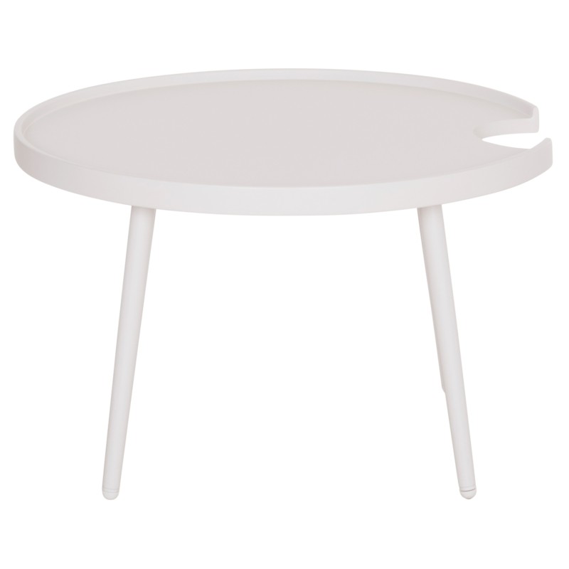 OUTDOOR ROUND COFFEE TABLE TEROC FK6434.02 ALUMINUM IN WHITE Φ70x44Hcm OUTDOOR ROUND COFFEE TABLE TEROC FK6434.02 ALUMINUM IN WHITE Φ70x44Hcm