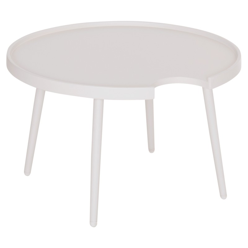 OUTDOOR ROUND COFFEE TABLE TEROC FK6434.02 ALUMINUM IN WHITE Φ70x44Hcm OUTDOOR ROUND COFFEE TABLE TEROC FK6434.02 ALUMINUM IN WHITE Φ70x44Hcm